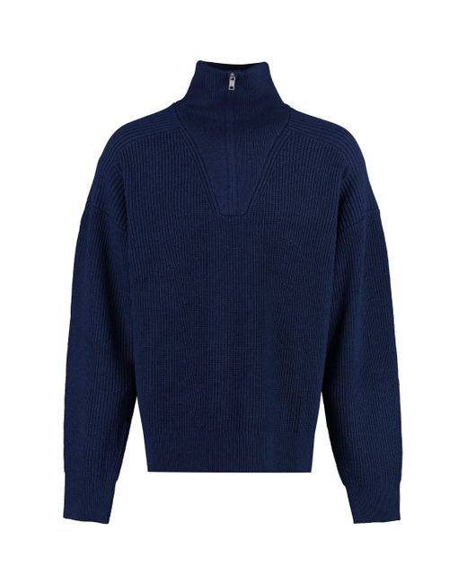 Isabel Marant Blue Benny Turtleneck Wool Pullover for men