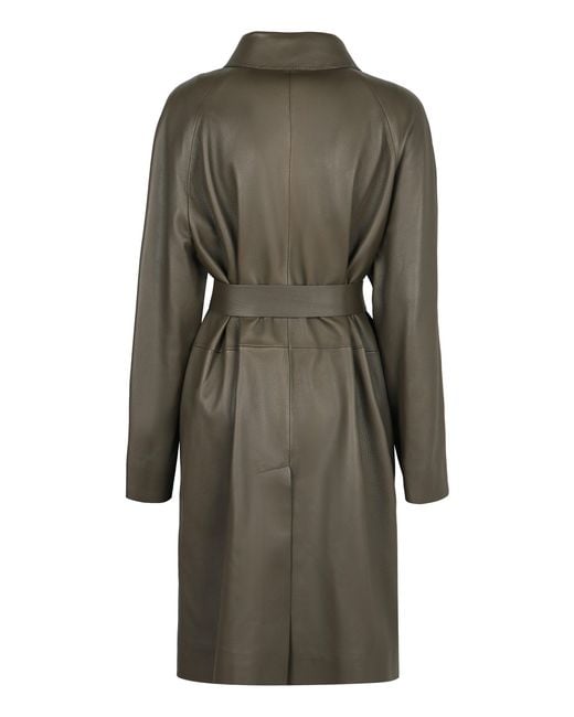 Fendi Gray Leather Jacket
