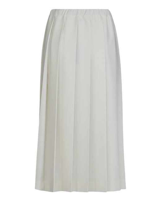 Fabiana Filippi White Pleated Skirts