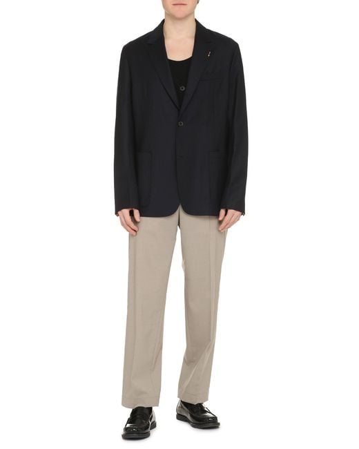 Paul Smith Blue Wool-Cashmere Blend Two-Button Blazer For for men
