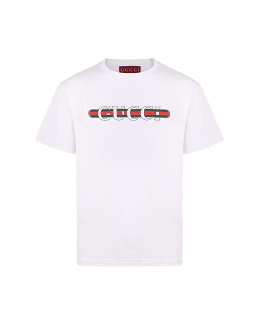 T-shirt in jersey di cotone di Gucci in White