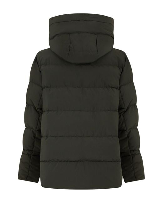 Moorer Black Padded Jacket With Hood