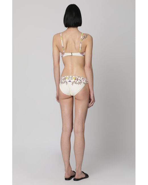 Slip bikini con stampa di Tory Burch in White