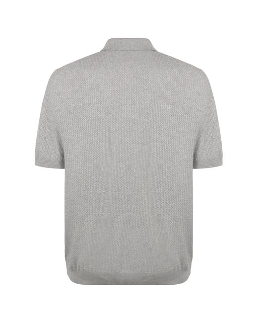Slowear Gray Cotton Knit Polo for men