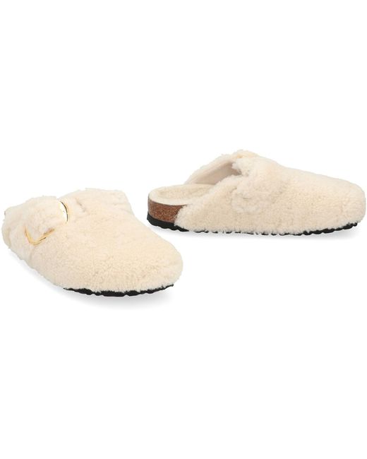 Birkenstock Pink Mule Boston Big Buckle Shirring