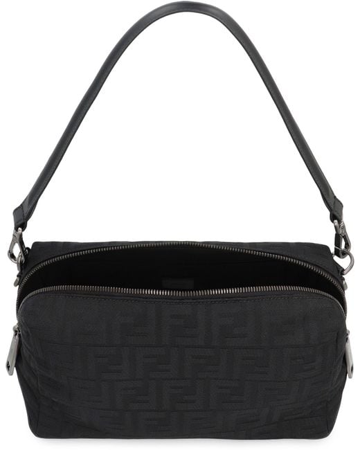 Fendi Black Medium Squared Ff Bag for men