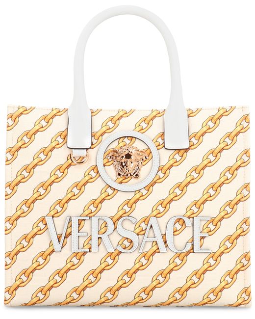 Versace Metallic Piccola La Medusa Tote Bag