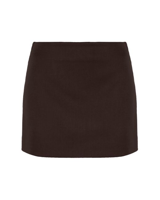 P.A.R.O.S.H. Brown Wool Mini Skirt