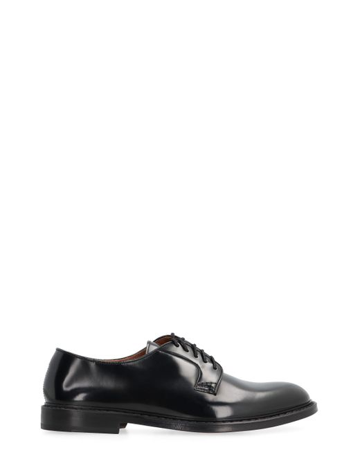 Doucal's Black Leather Lace-up Shoes for men