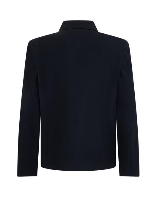 Boss Blue Modern Zip-Front Virgin Wool Jacket With Classic Collar for men
