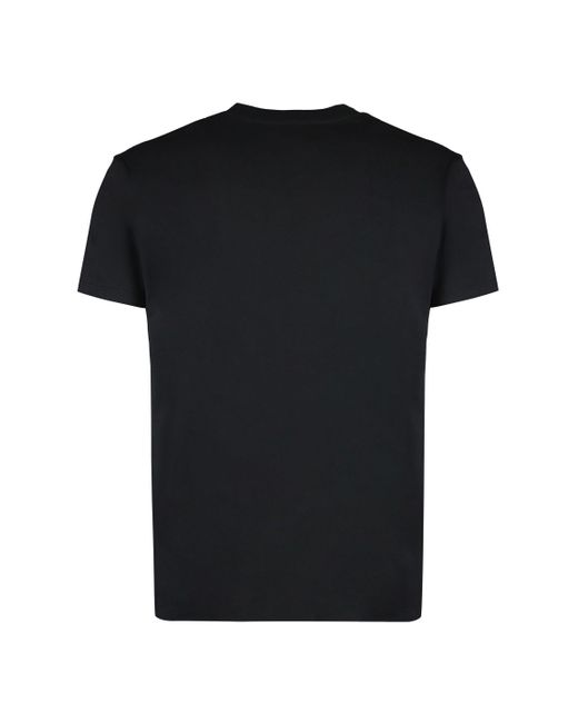 Valentino Garavani Black Cotton Crew-Neck T-Shirt for men