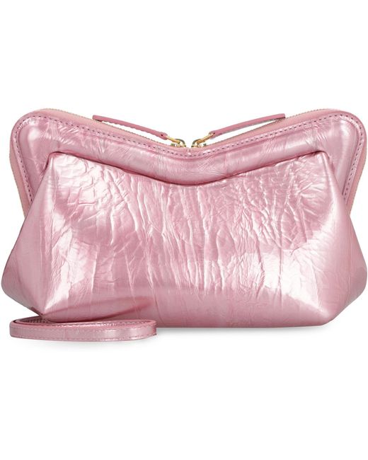 Mansur Gavriel Pink Mini M Frame Leather Bag