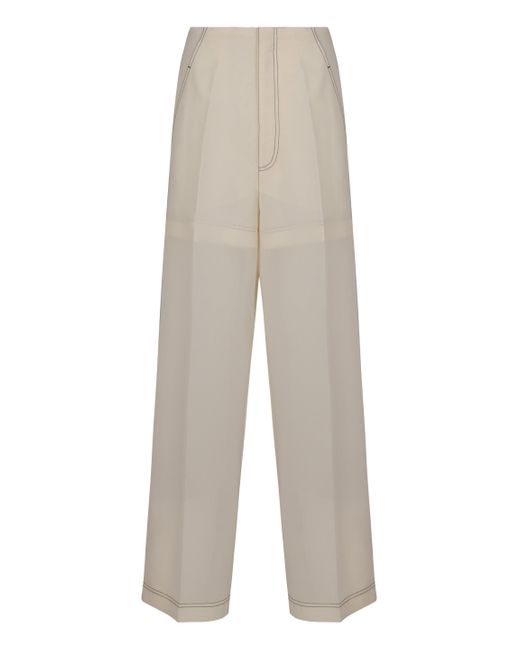 Philosophy Di Lorenzo Serafini White Cotton Blend Trousers