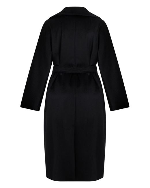 Weekend by Maxmara Black Double-Breasted Wool Coat