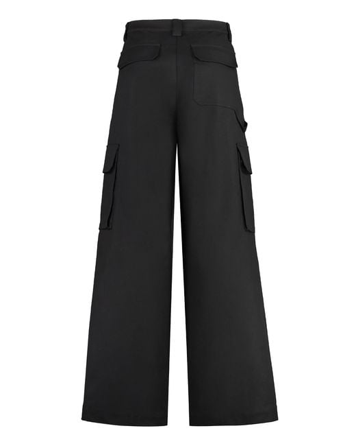 Valentino Garavani Black Cotton Cargo-Trousers for men