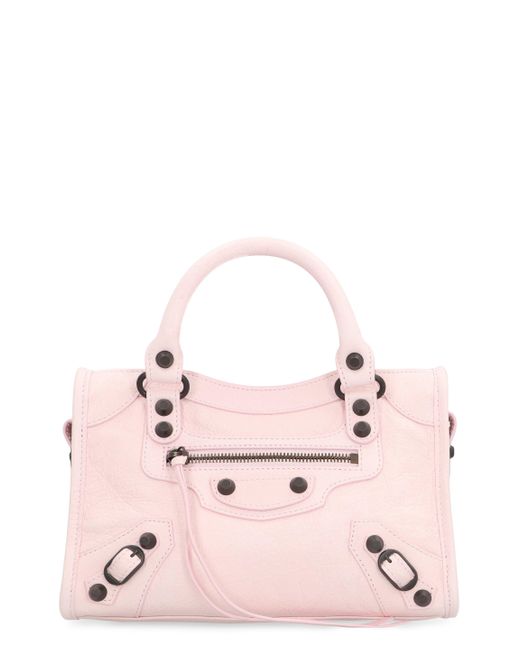 Balenciaga Pink Le City Mini Leather Bag