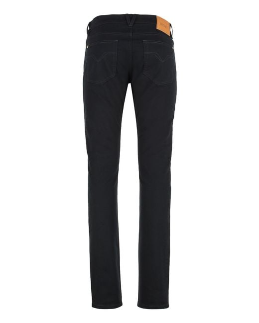 Versace Blue 5-Pocket Slim Fit Jeans for men
