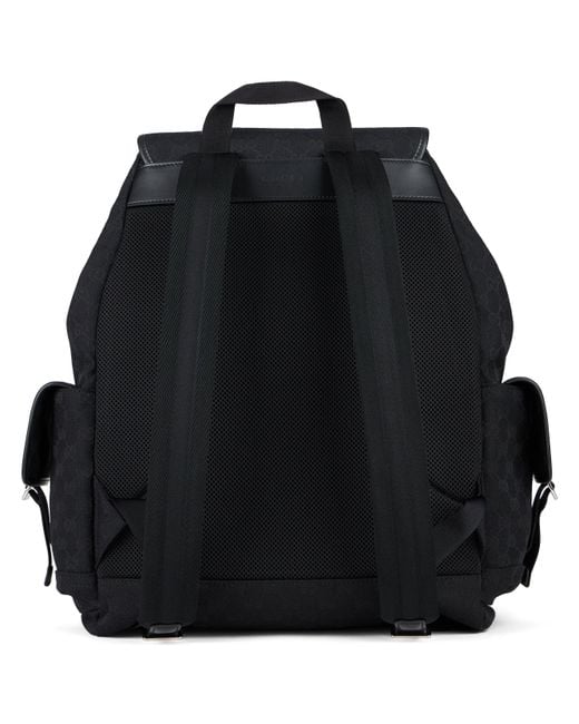 Gucci Black Gg Supreme Fabric Backpack for men
