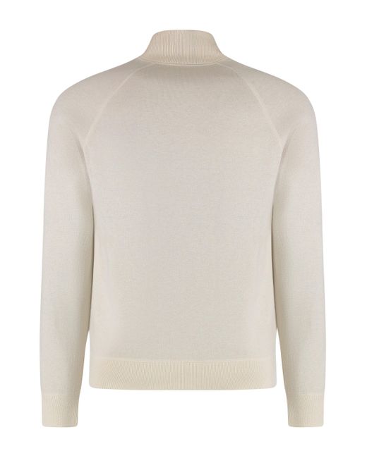 Boss Natural High Collar Zipped Cardigan for men