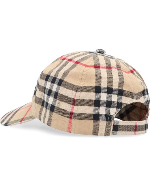 Cappello da baseball motivo Vintage check di Burberry in Natural