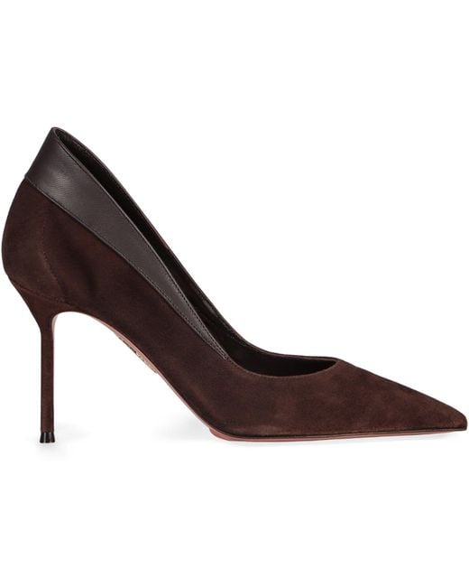 Aquazzura Brown Décolleté Suede Glove