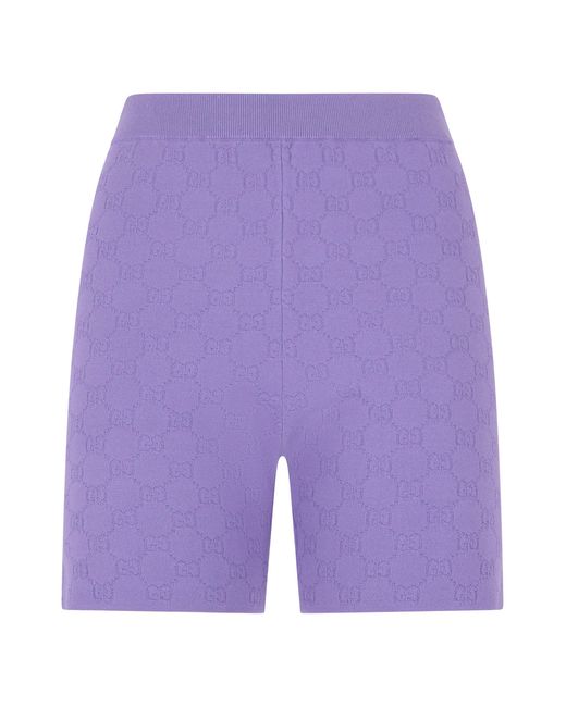 Gucci Purple Viscose Shorts