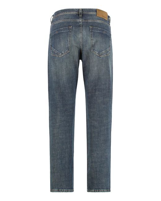 Slowear Blue Slim Fit Jeans With Five Pockets for men