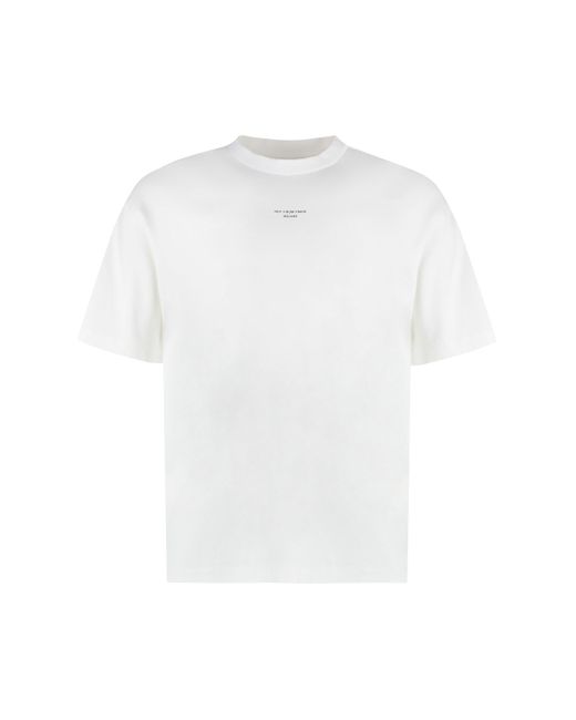 Drole de Monsieur White Classique Cotton Crew-neck T-shirt for men