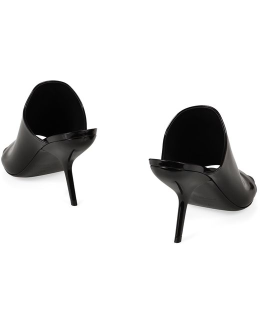 Ferragamo Black Leather Mules
