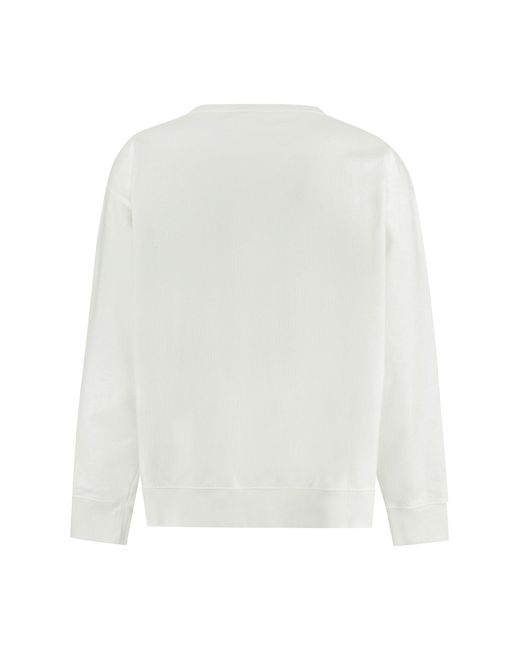 Maison Margiela White Cotton Crew-neck Sweatshirt for men
