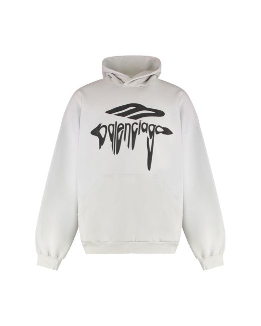 Balenciaga White Printed Sweatshirt for men