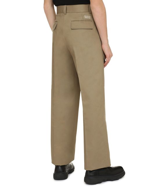Gucci Natural Cotton Cargo-Trousers for men