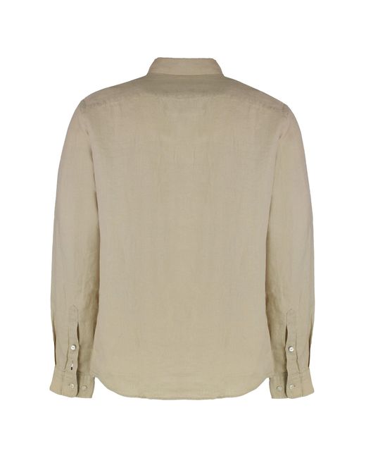 Boss Natural Long Sleeve Linen Shirt