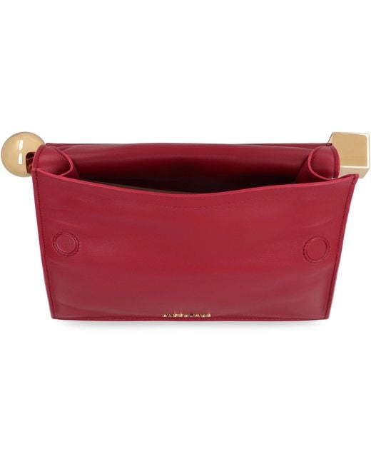 Jacquemus Red Square Leather Pouch