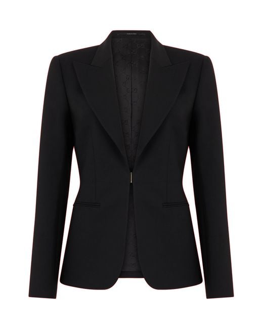 Gucci Black Single-Breasted Blazer