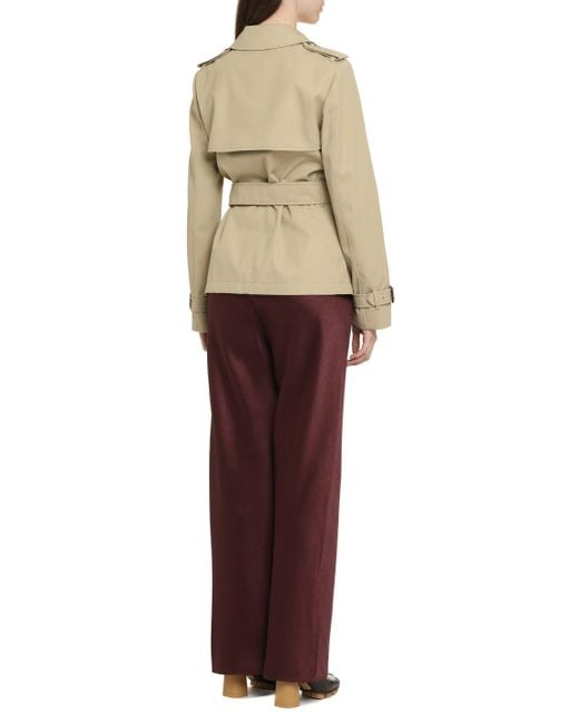 Burberry Natural Double-Breasted Trench Coat