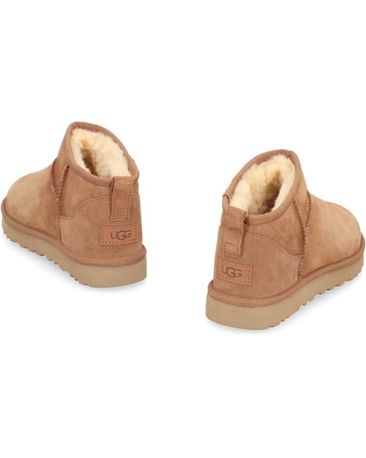 Ugg Brown Classic Ultra Mini Ankle Boots