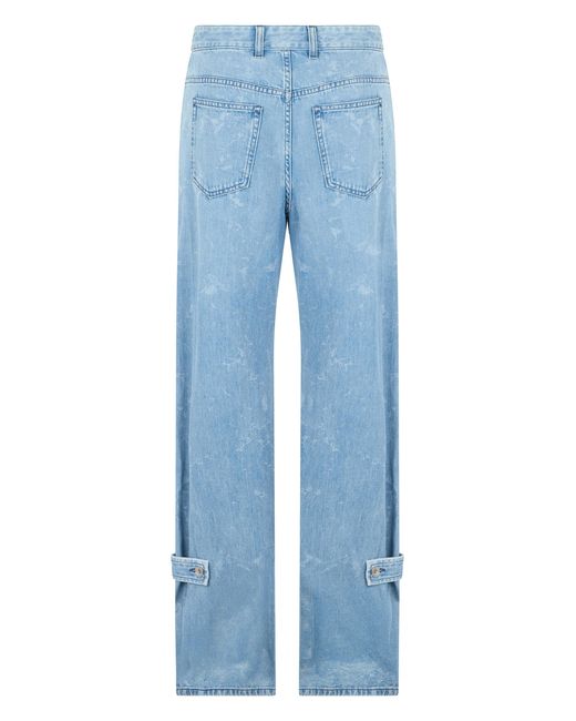 Rabanne Blue Straight Cut Denim Jeans For