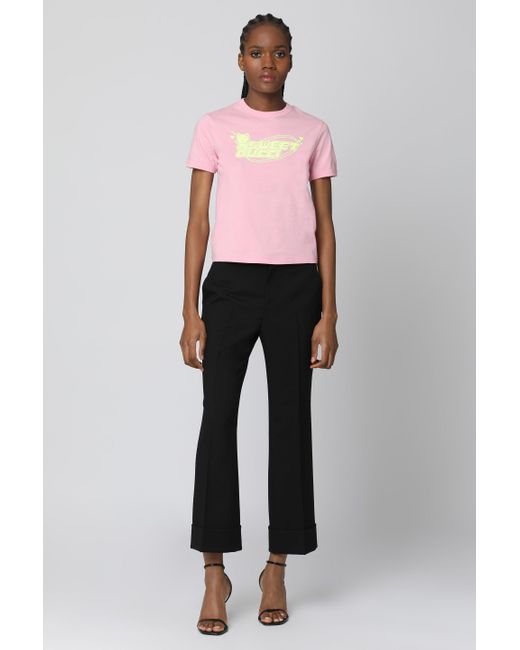 Gucci Pink Cotton Crew-Neck T-Shirt