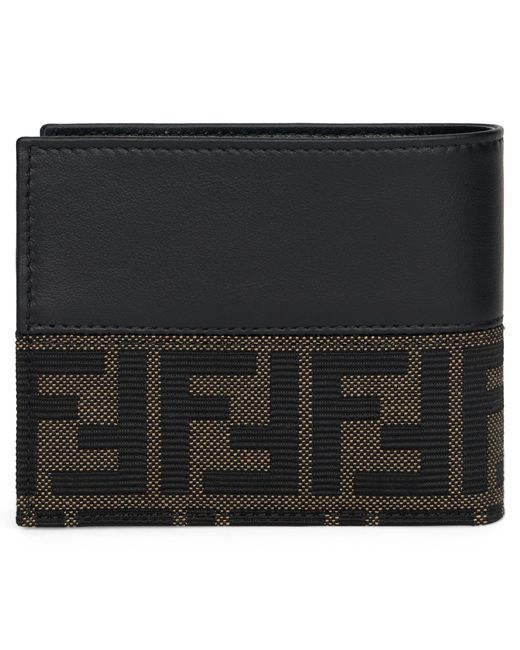 Fendi Black Wallet With Monogram for men