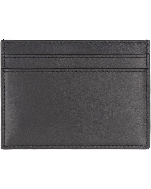 Saint Laurent Gray Tiny Cassandre Leather Card Holder for men
