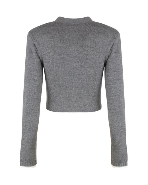 Cardigan in misto lana di Self-Portrait in Gray