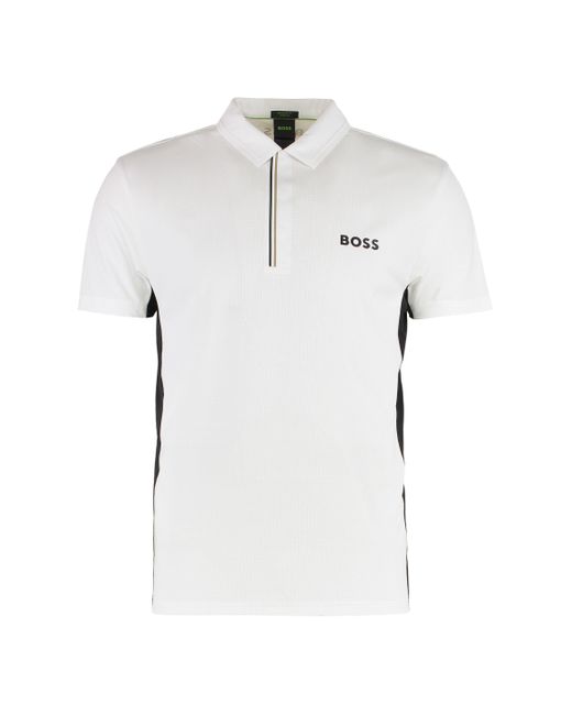 Polo in tessuto tecnico di Boss in Gray da Uomo