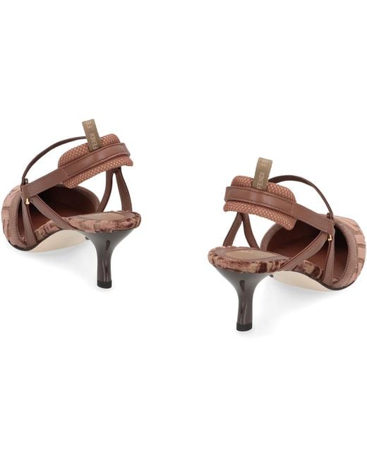 Fendi White Colibrì Lite Pointy-Toe Slingbacks