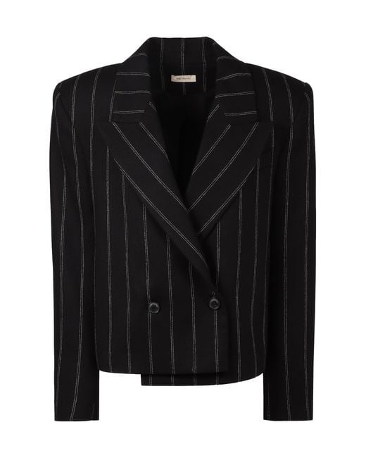 The Mannei Black Bert Double Breasted Blazer