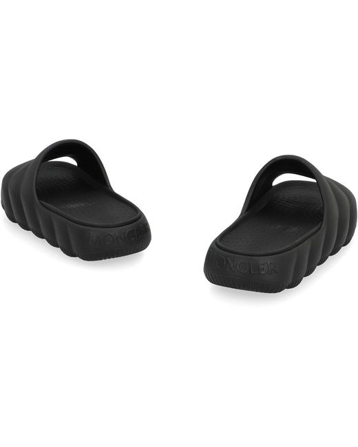 Moncler Black Lilo Rubber Slides