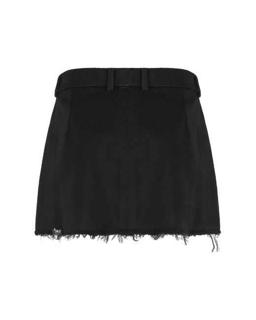 Balenciaga Black Wool Mini Skirt