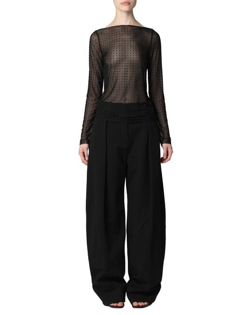 Pinko Black Rouen Long-Sleeve Top