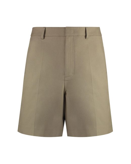 Valentino Gray Cotton Bermuda Shorts for men