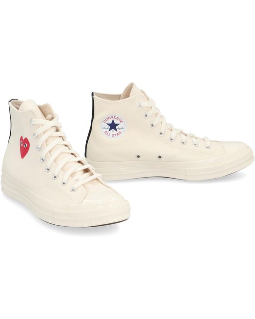 COMME DES GARÇONS PLAY Pink Comme Des Garçons Play X Converse High-Top Sneakers With Heart for men